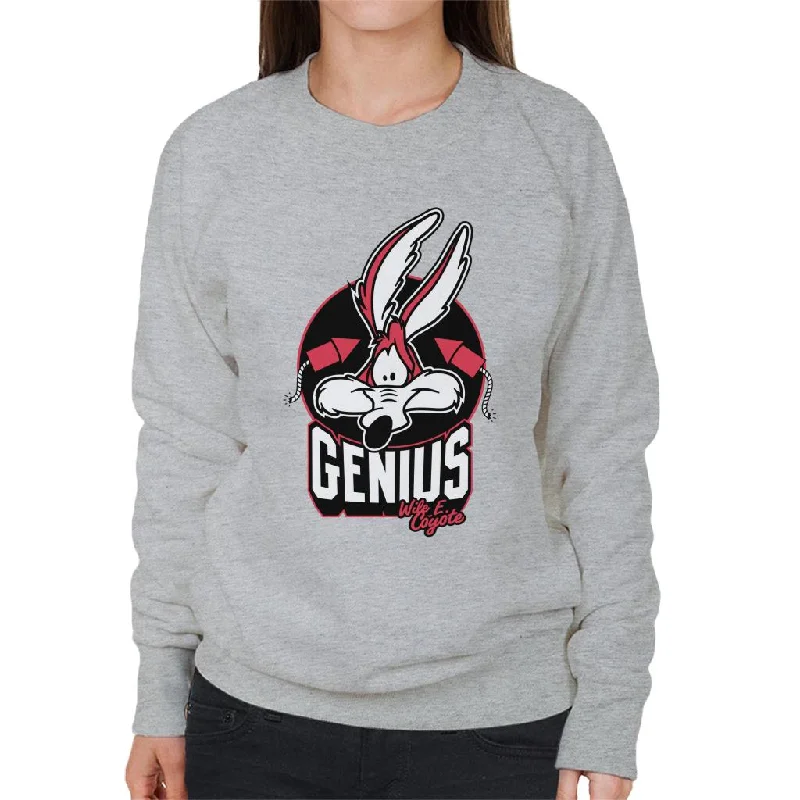 Looney Tunes Wile E Coyote Genius Rockets Women's Sweatshirt Hoodie with Turtle Neck Cozy Winter