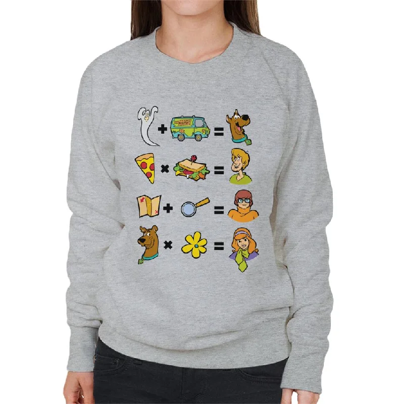 Scooby Doo Funny Equations Women's Sweatshirt Hoodie with Hem Embroidery Detailed Premium