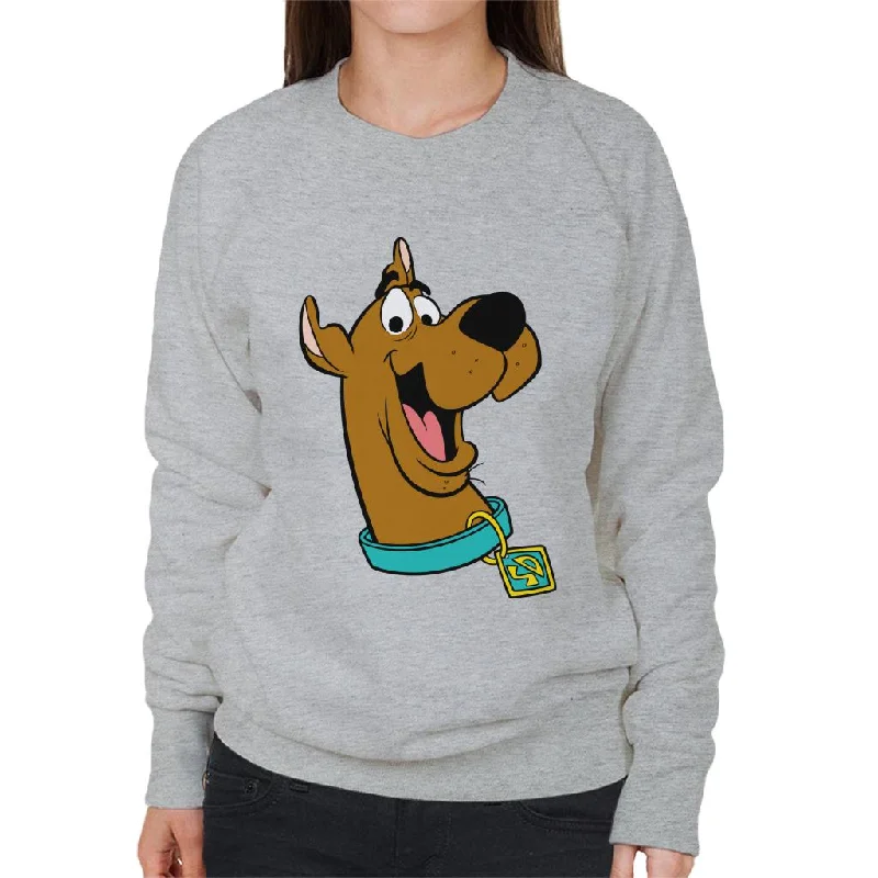 Scooby Doo Collar Smile Women's Sweatshirt Hoodie with Elastic Cuffs Stretchable Comfortable