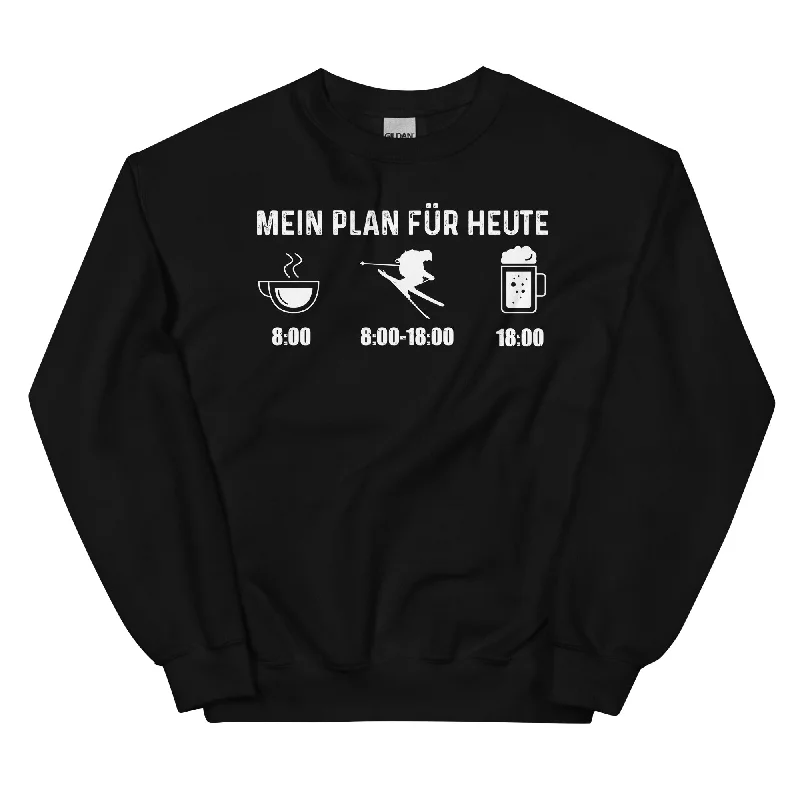 Mein Plan Für Heute - Sweatshirt (Unisex) Hoodie with Contrast Stitching Detailed Premium