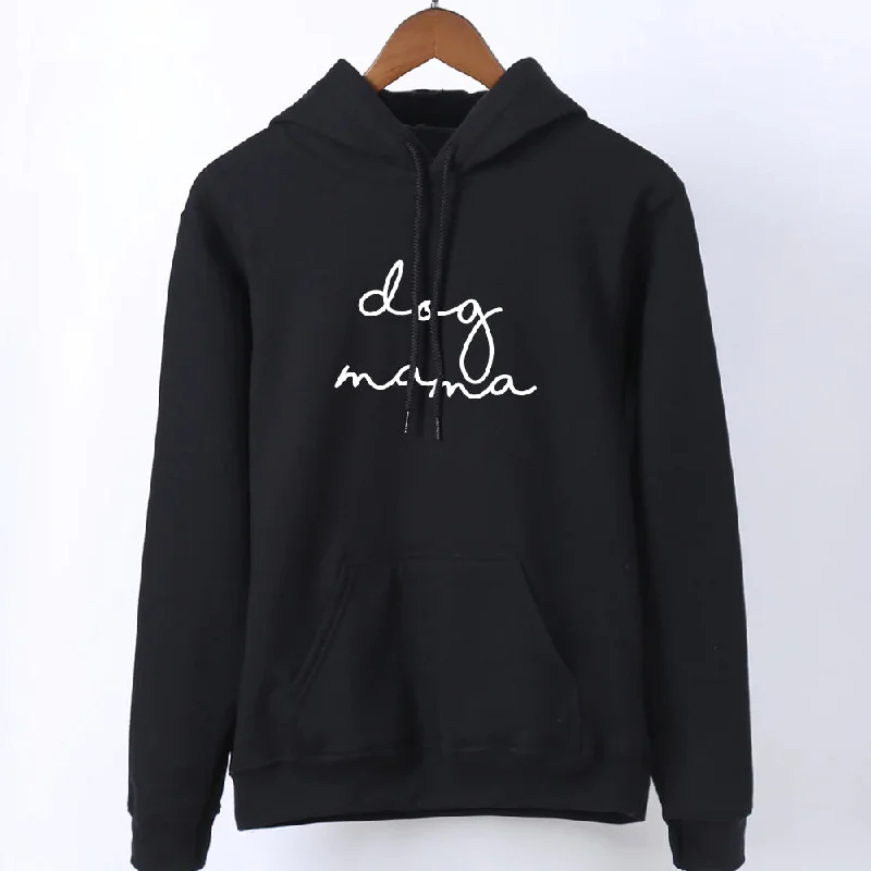 Dog Mama Retro Script Hoodie (MRK X) Hoodie Sweatshirt Pullover