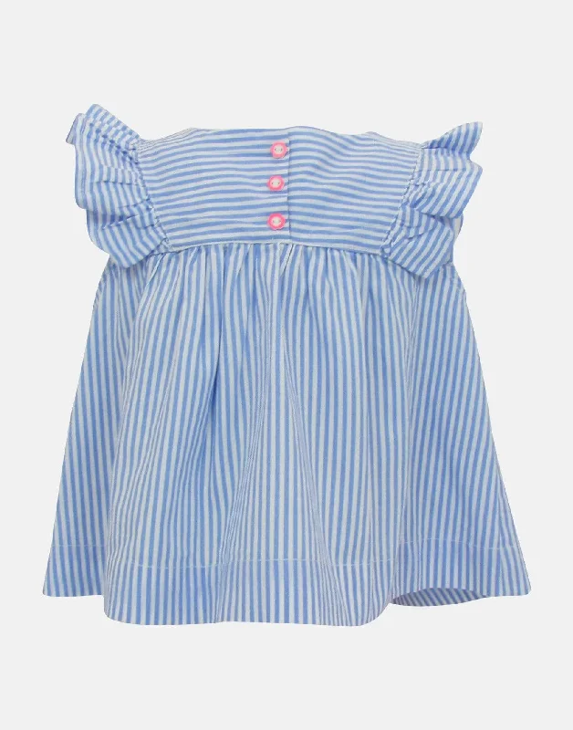 Penelope : Stripe blouse Wrap Front Blouse