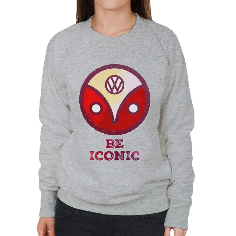 Volkswagen Be Iconic Camper Badge Women's Sweatshirt Hoodie with Pattern Geometric Abstract