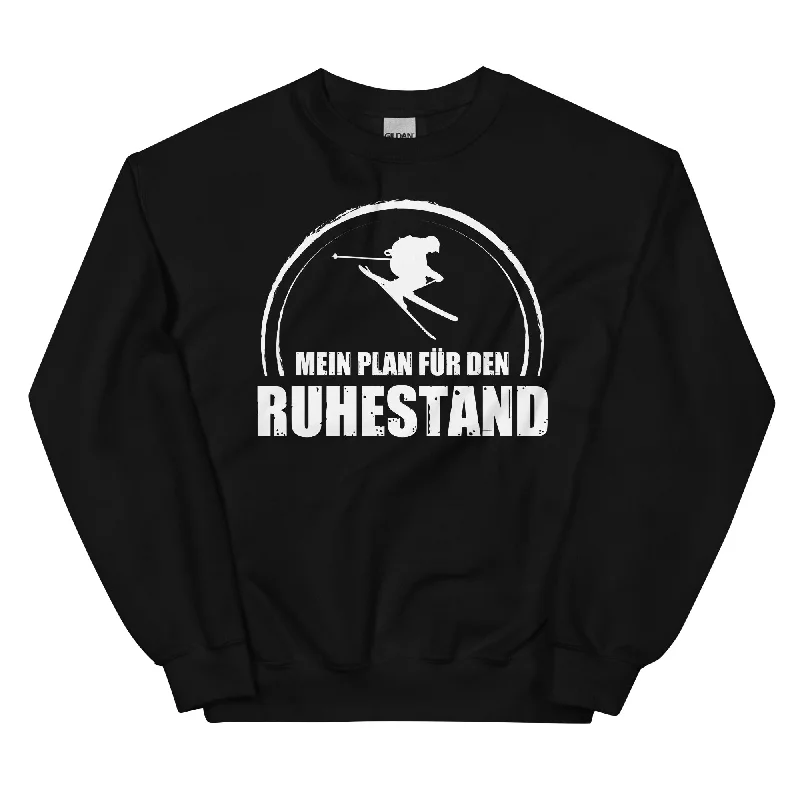 Mein Plan Fur Den Ruhestand - Sweatshirt (Unisex) Hoodie with Slit Hem Functional Movement