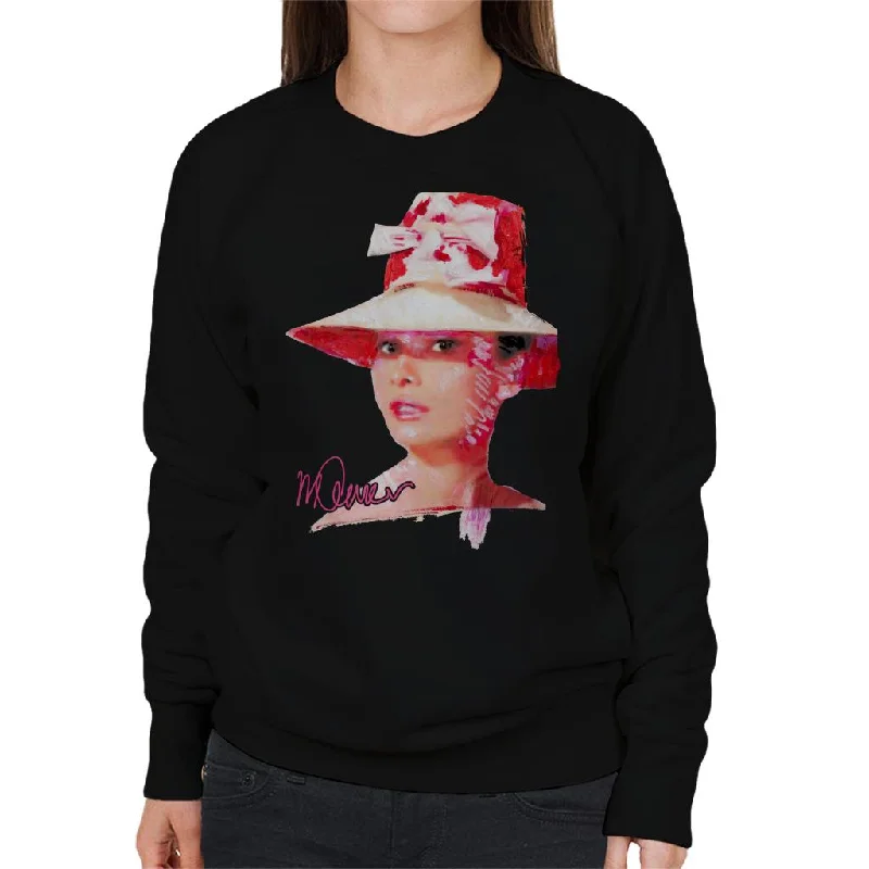 Sidney Maurer Original Portrait Of Movie Star Audrey Hepburn Women's Sweatshirt Hoodie with Full-Zip Functional Layering