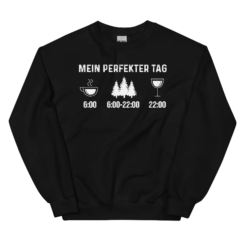 Mein Perfekter Tag 3 - Sweatshirt (Unisex) Hoodie with Contrast Stitching Detailed Premium