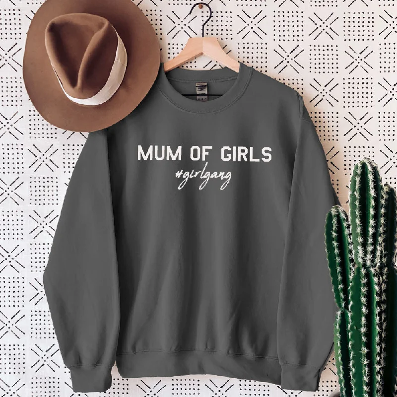 Mum of Girls (#GirlGang) Sweatshirt (MRK X) Hoodie Crop Top Short Trendy