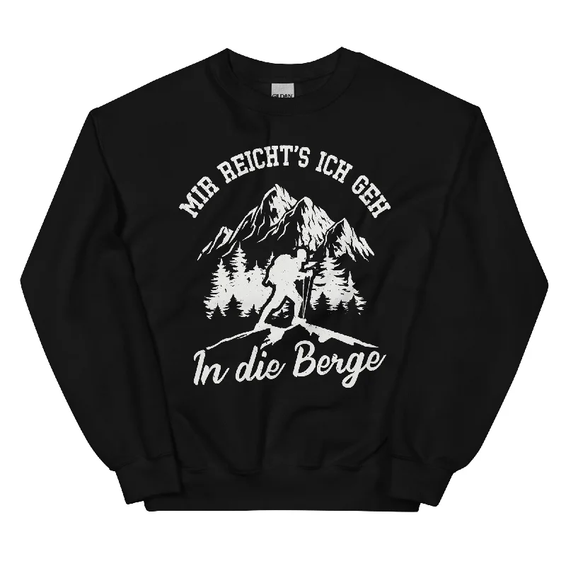 Mir reichts ich geh in die Berge - Sweatshirt (Unisex) Hoodie with Hem Raw Edge Edgy Unfinished