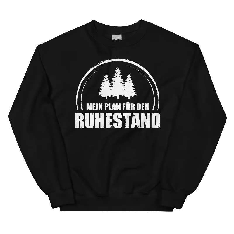 Mein Plan Fur Den Ruhestand 3 - Sweatshirt (Unisex) Hoodie with Mock Neck Collared Structured