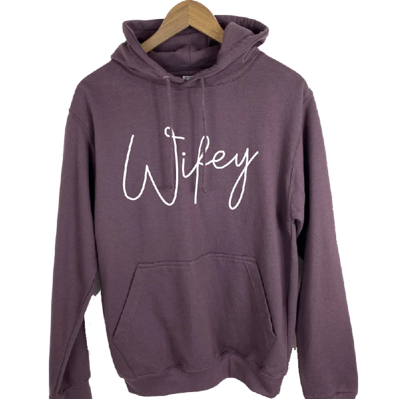 Wifey Script Hoodie (MRK X) Hoodie with Pastel Soft Subtle