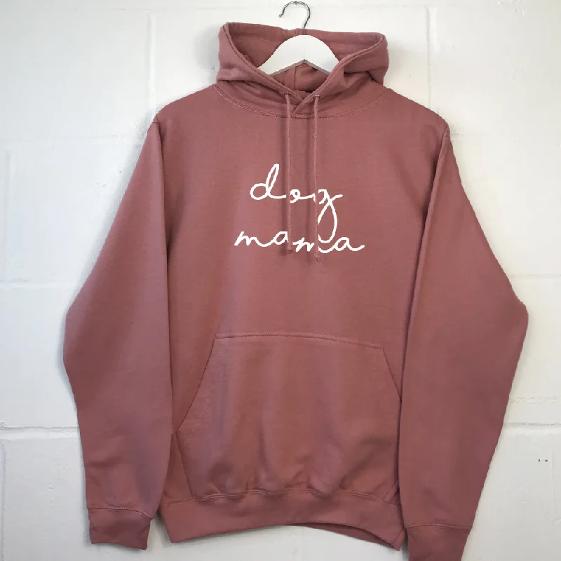 Dog Mama Retro Script Hoodie Hoodie with Oversized Fit Loose Comfortable