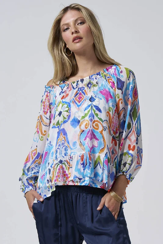 PASCALE BLOUSE Textured Cotton Blouse