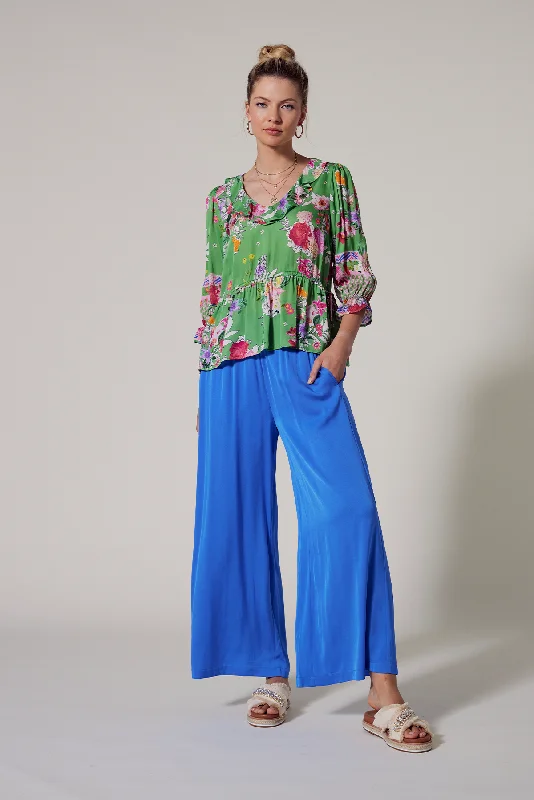 LA FIESTA BLOUSE Floral Chiffon Blouse