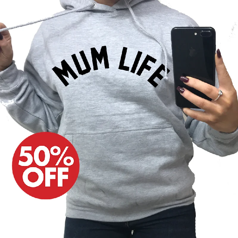 Mum Life Hoodie (MRK X) Oversized Hoodie Comfort Casual