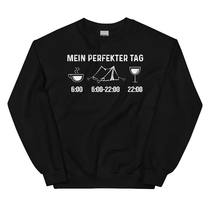 Mein Perfekter Tag 1 - Sweatshirt (Unisex) Hoodie with Snap Buttons Easy Quick