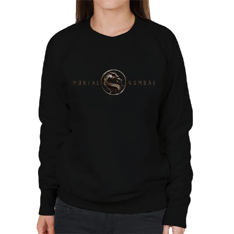 Mortal Kombat Movie Logo Women's Sweatshirt Hoodie with Longline Fit Extended Stylish