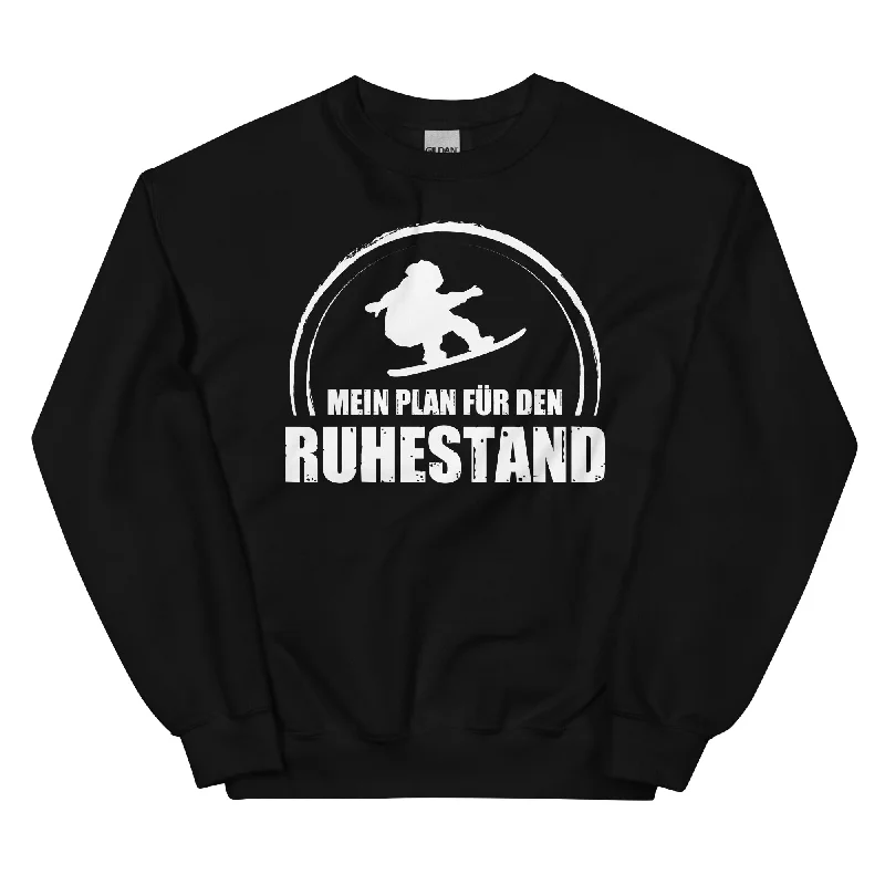 Mein Plan Fur Den Ruhestand - Sweatshirt (Unisex) Hoodie with Snap Buttons Easy Quick