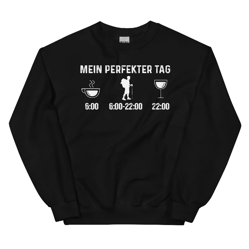 Mein Perfekter Tag - Sweatshirt (Unisex) Hoodie with Hem Frayed Vintage Worn