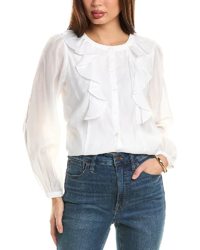 1.State Ruffle Blouse Chic Square Blouse