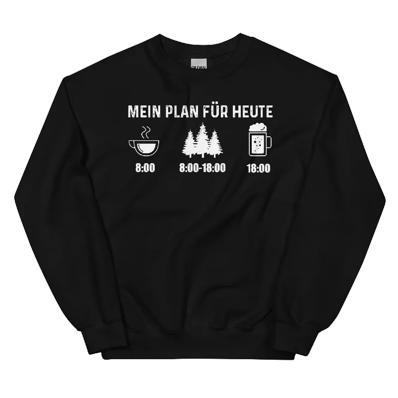 Mein Plan Für Heute 3 - Sweatshirt (Unisex) Hoodie with Longline Fit Extended Stylish