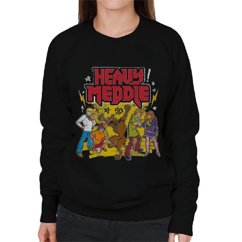 Scooby Doo Heavy Meddle Women's Sweatshirt Hoodie with Rolled Sleeves Casual Relaxed