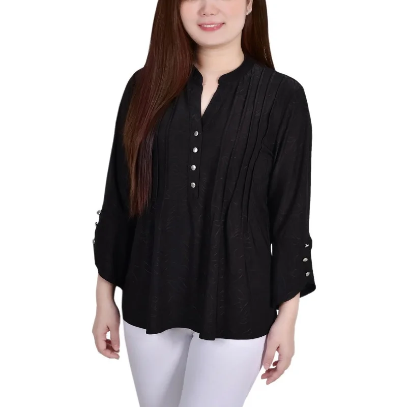 Womens Ribbed Collar Blouse Peter Pan Collar Blouse