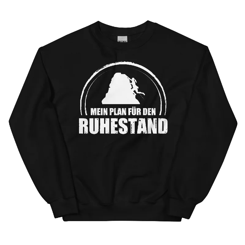 Mein Plan Fur Den Ruhestand 1 - Sweatshirt (Unisex) Hoodie with Stripes Bold Sporty