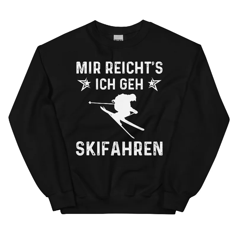 Mir Reicht's Ich Gen Skifahren - Sweatshirt (Unisex) Hoodie with Exposed Zipper Edgy Industrial