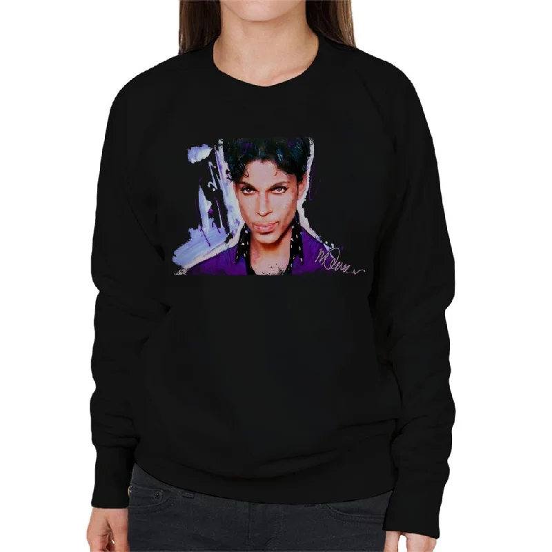 Sidney Maurer Original Portrait Of Prince Polka Dot Women's Sweatshirt Hoodie with Double Zipper Versatile Adjustable