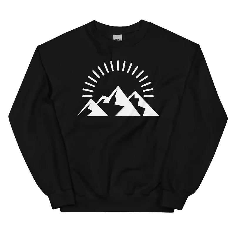 Berge (19) - Sweatshirt (Unisex) Hoodie with Hem Contrast Bold Stylish