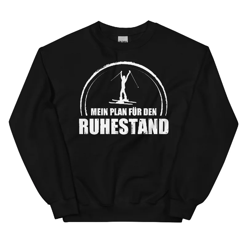 Mein Plan Fur Den Ruhestand 1 - Sweatshirt (Unisex) Hoodie with Ribbed Cuffs Snug Fit Comfort