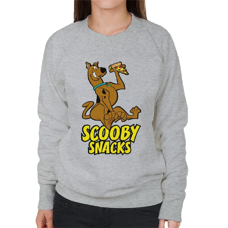 Scooby Doo Pizza Scooby Snacks Women's Sweatshirt Hoodie with High-Low Hem Asymmetrical Trendy