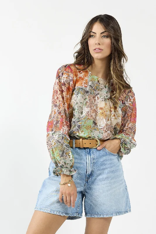 APACHE BLOUSE Frilled Cuff Blouse