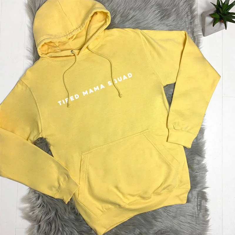 Tired Mama Squad Basic Hoodie (MRK X) Hoodie with Slim Fit Tailored Modern