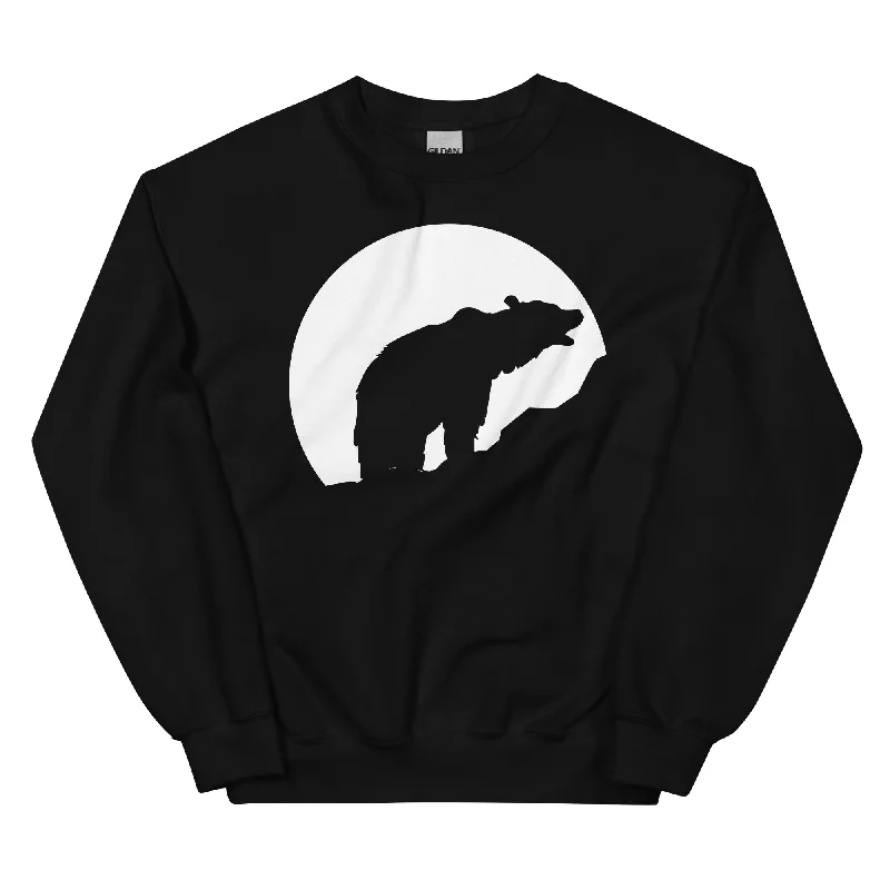 Moon - Bear - Sweatshirt (Unisex) Hoodie with Pastel Soft Subtle