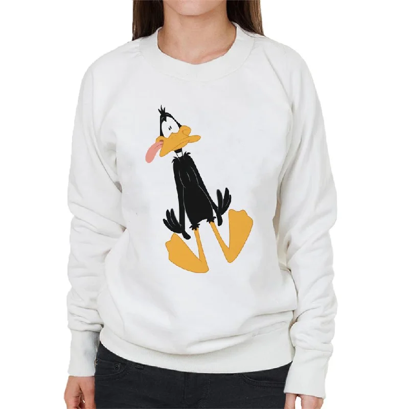 Looney Tunes Daffy Duck Dumbstruck Women's Sweatshirt Hoodie with Pocket Utility Practical