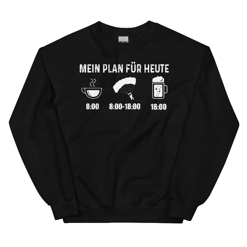 Mein Plan Für Heute 1 - Sweatshirt (Unisex) Hoodie with Hem Fringe Bohemian Relaxed