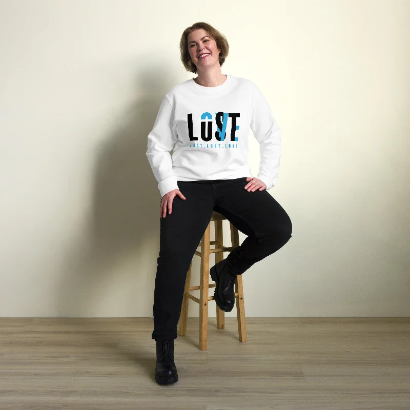 L3 Typography Graphic Women Organic Sweatshirt Hoodie with Tie-Dye Psychedelic Retro