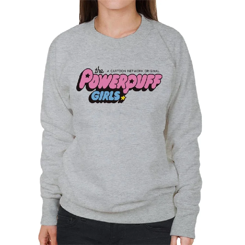 Powerpuff Girls Bubble Text Logo Women's Sweatshirt Hoodie with Lining Warm Insulated