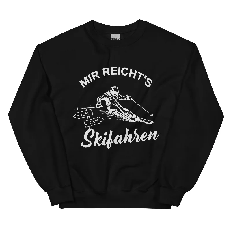 Mir reichts ich geh Skifahren - Sweatshirt (Unisex) Hoodie with Elastic Waist Stretchable Comfortable