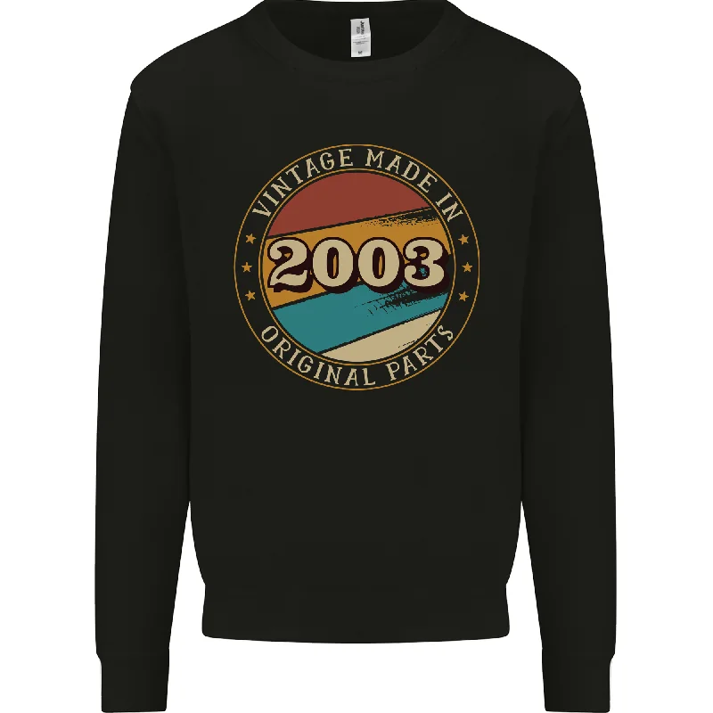 21st Birthday  Vintage Made In 2003 Mens Sweatshirt Jumper Hoodie with Drawcord Adjustable Secure