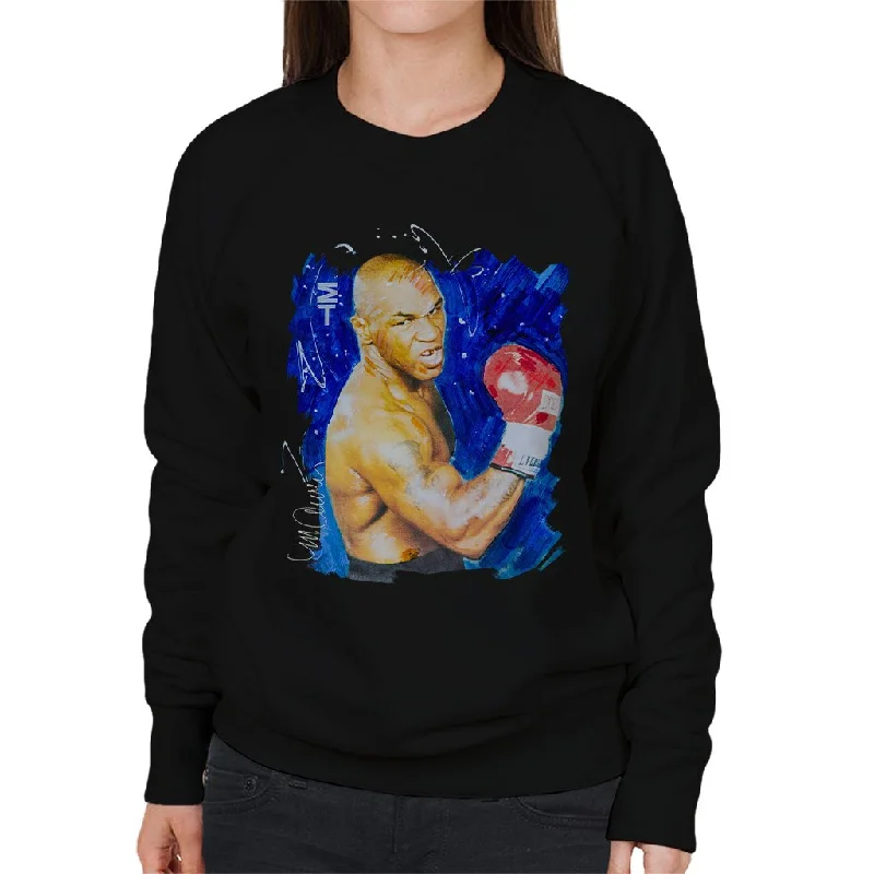 Sidney Maurer Original Portrait Of Mike Tyson Women's Sweatshirt Hoodie with Strings Custom Fit Adjustable