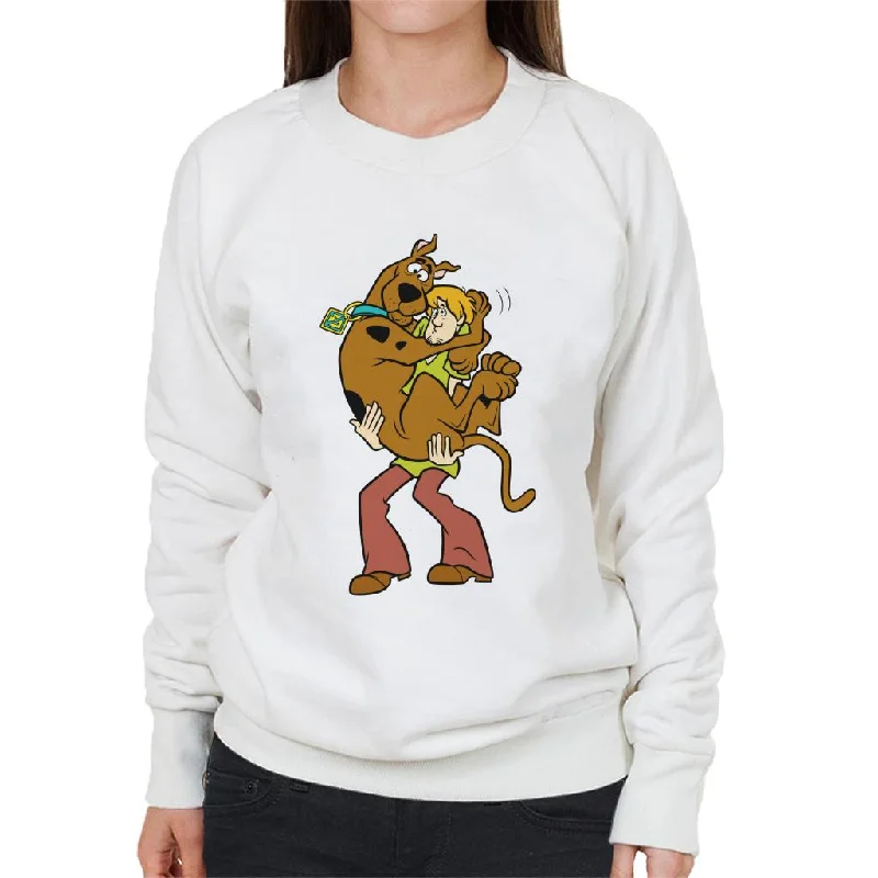 Scooby Doo Shaggy Holding Scooby Women's Sweatshirt Hoodie with Camouflage Military Edgy