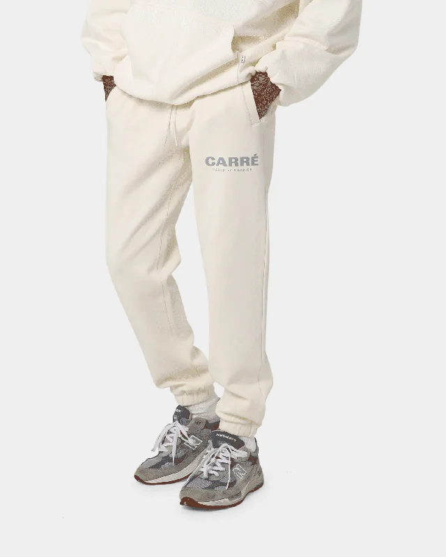 Carre Premium Motion Sweat Pants Off White Slim Fit Casual Pants