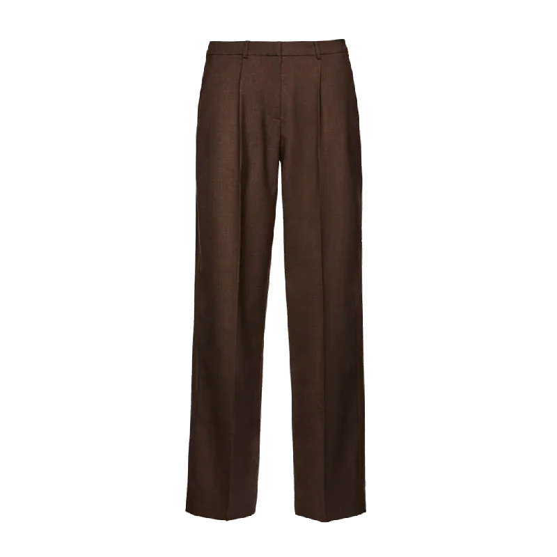 Wide-Leg Tailored Pants Comfortable Pleated Pants