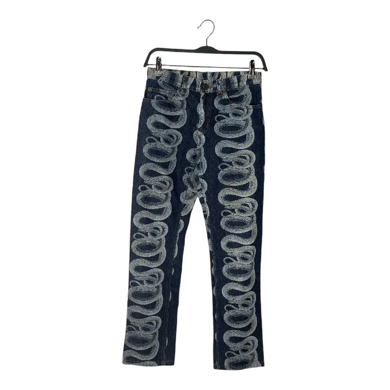 HYSTERIC GLAMOUR/Skinny Pants/S/Animal Pattern/Denim/PPL/snakeskin denim Formal Wide-Leg Pants