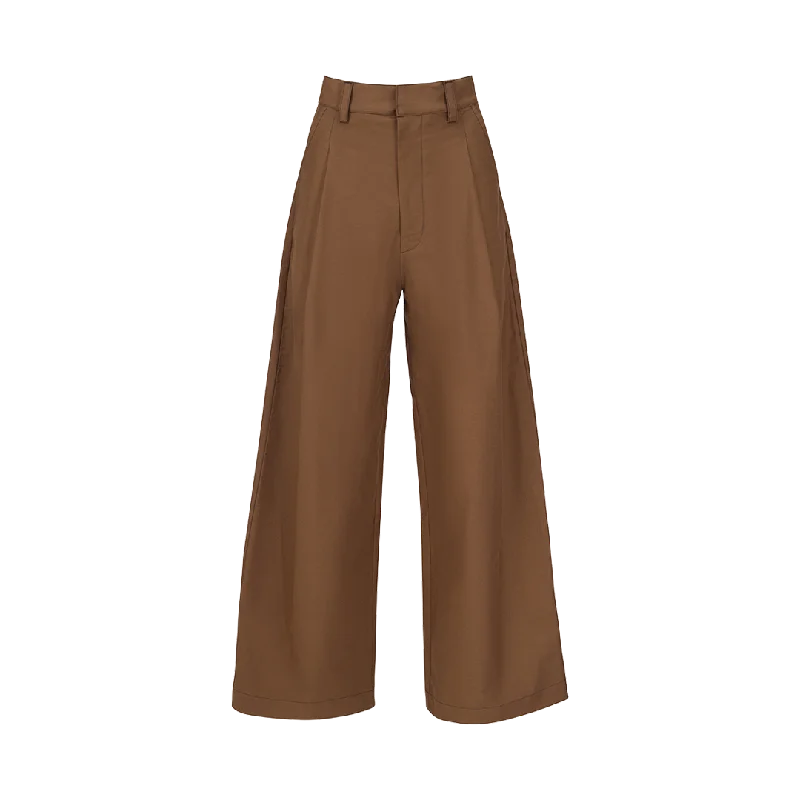 Olympe Pleated Wide Leg Pants Casual Track Pants