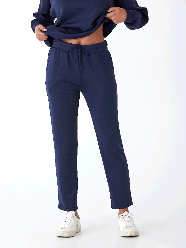 Dannie Sueded Modal Knit Pant Cozy Full-Length Pants