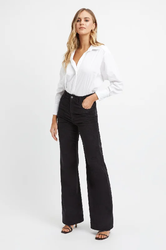 Wide Leg Cord Pant Cozy Full-Length Pants