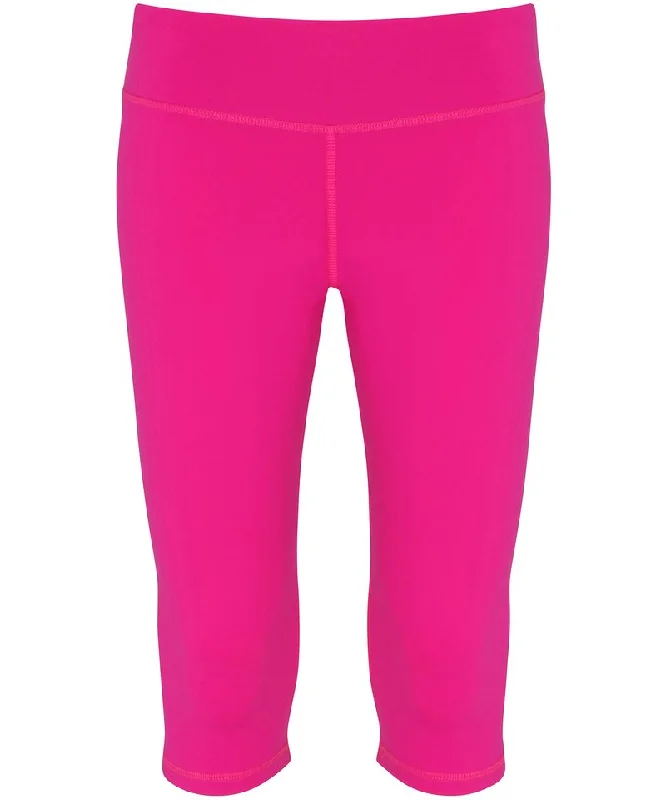 Hot Fuchsia - Women's knee length fitness pants (RSAAK304) Classic Bootcut Trousers